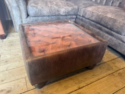 Victoria glass top Ottoman
