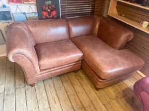 Chatsworth corner sofa in Lincoln brown leather