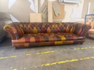 Two leather Victoria patchworks