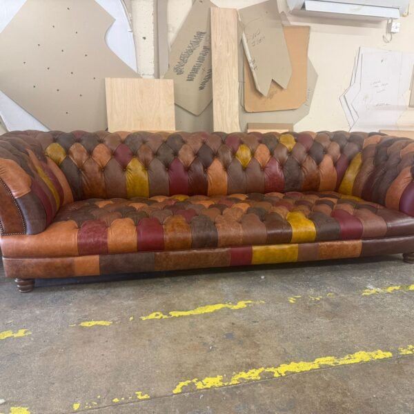 Two leather Victoria patchworks